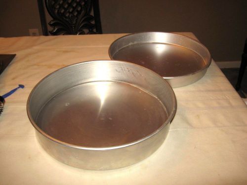 AMERICAN METALCRAFT COMMERCIAL HEAVY 14 X 3 CAKE PAN + UNMARKED 14 X 2