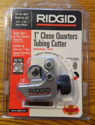 Ridgid 101 40617 1/4&#034; to 1-1/8&#034; Close Quarters Tubing Cutter, New, Free Shipping