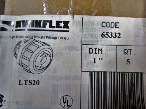 Kwikflex Liquidtight Fittings, LTS20  NEW 5 non metallic  straight fittings