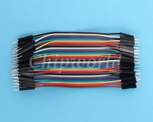 40PCS Dupont Wire 10CM 2.54MM Male to Male 1P-1P For Arduino NEW