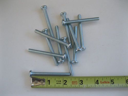 50 PIECES  PHILLIP PAN HEAD MACHINE SCREWS 1/4 - 20 x 2 1/2 ZINC PLATED