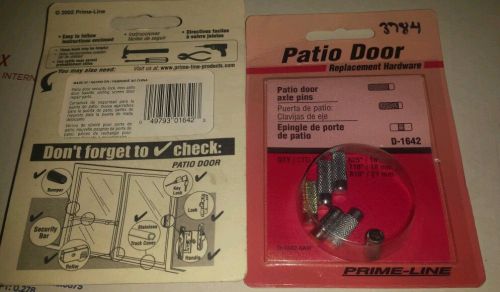 Prime-Line Patio Door Axle Pins  D-1642 (2-.625&#034;, 2-.710&#034;, 2-.810&#034;) NIP
