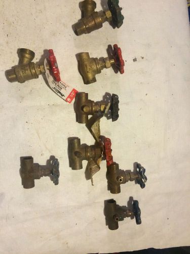 Lot of 8 watts  1/2&#034; boiler drain , stop &amp; waste valves for sale