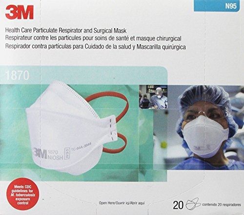 3M 1870 N95 Surgical Mask, 20 Count