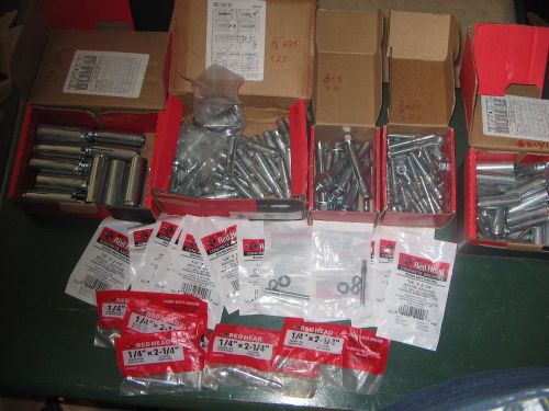 Large Lot New Hilti Red Head Anchors 1/4&#039;&#039; 1/2&#039;&#039; 5/8&#039;&#039;  21 lbs. total