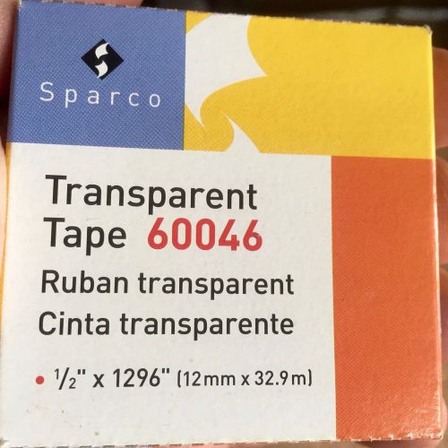 Sparco 60046 Transparent Tape, 1/2&#034;x1296&#034; (quantity 1)
