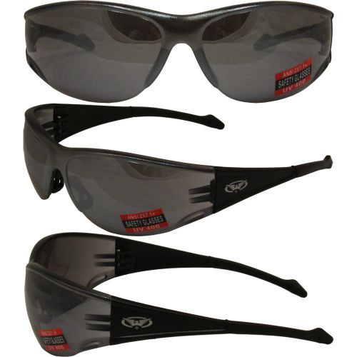 Global vision full throttle safety sunglasses black frame flash mirror lens for sale