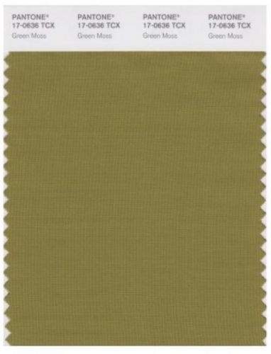 Pantone smart 17-0636x color swatch card, green moss for sale