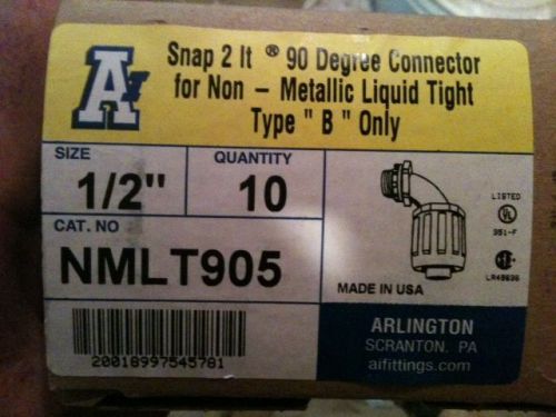90 Degree Connector  Non-Metallic Liquid Tight Type &#034;B&#034; Only LN Style NMLR905