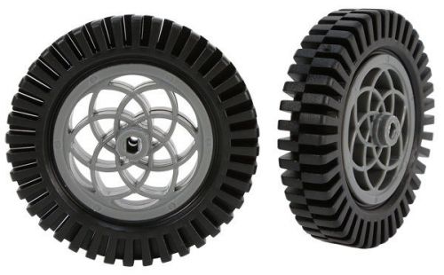 3.10 inch Black Press Fit Wheels (pair) By Actobotics Part # 595664