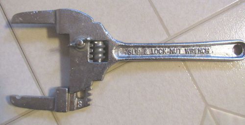 Slip and Lock-Nut Wrench Plumbers Tool Plumbing Adjustable Wrench