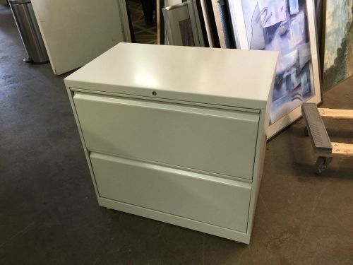 2 DRAWER LATERAL SIZE FILE CABINET by ALLSTEEL OFFICE FURN MODEL LT9170B w/LOCK&amp;