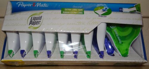 DryLine Correction Tape, Non-Refillable, 1/6&#034; x 472&#034;, 10/Pack