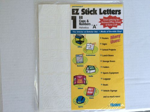 EZ Stick Letters #4162, 1&#034; Caps and Letters, White, Helvetica (256 Characters)