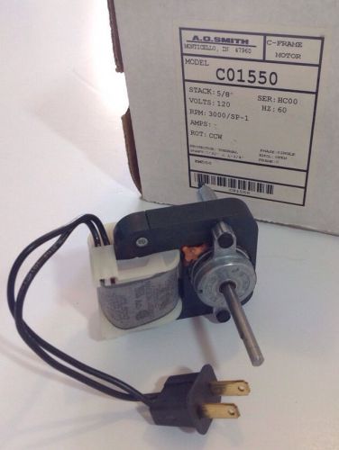 New-a o smith c01550 5/8 inch stack 89 amps 120 volts 3000 rpm sleeve bearing for sale