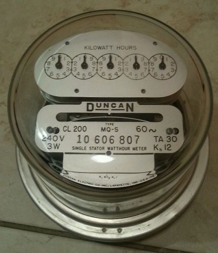 Antique Duncan MQ-S Electric Watthour Meter