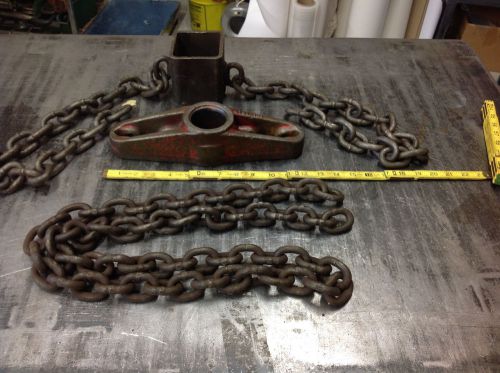 Threaded pulling collar k151-101 off 10-ton hydraulic cylinder &amp; 3/8&#034; chains inc for sale