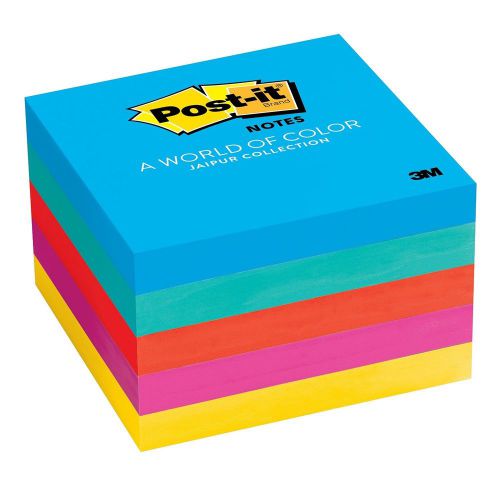 Post-it Notes, 3 in x 3 in, Jaipur Collection, 5 Pads/Pack