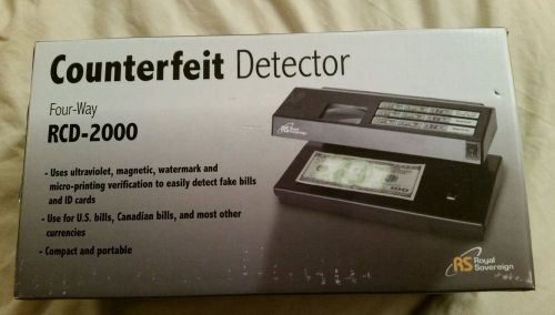 Royal Sovereign RCD-2000 Four-Way Counterfeit Detector, NIB