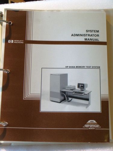 Hewlett Packard 9430A Memory Test System Admistrator Manual P/N 09430-90240