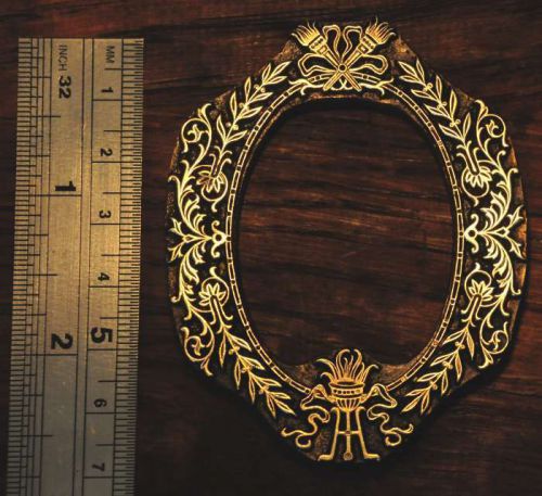 Frame border brass ornament  bookbinder bookbinding Art Nouveau ornate finishing