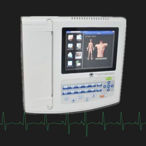 12Channel Digital Electrocardiograph ECG Machine EKG Machine 300case + Software