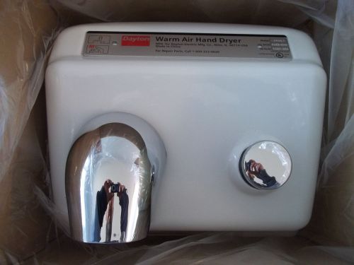 DAYTON 3NXE7  Hand Dryer, White, , 30 sec., 20 Amps
