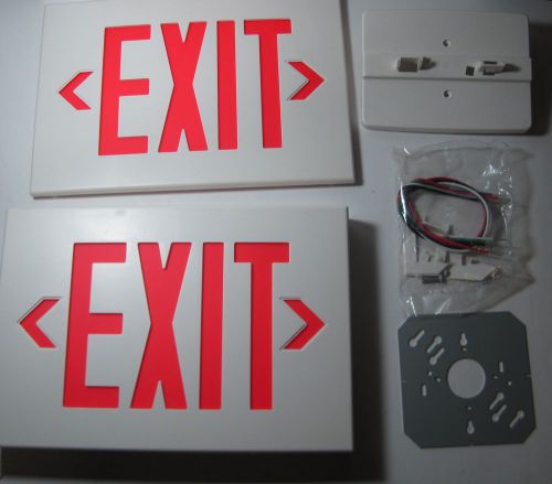 Hubbell clear view 120-277vac red led exit sign cv3rew nib for sale