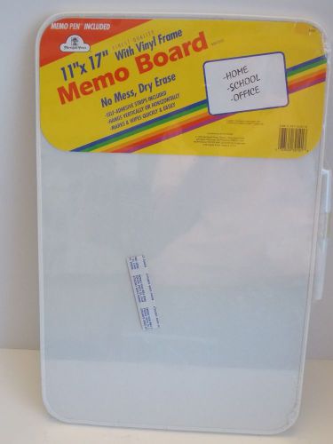 Dry Erase Memo Board with Vinyl Frame 11&#034;x 17&#034; NIB!