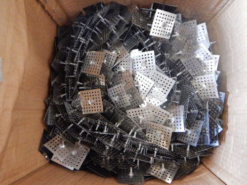 1000 stud anchors 3/16 x 1/2&#034; w/ annular groove pin 2x2 perforated plate 316 ss for sale