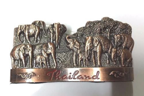 Business Card Holder Stand ** Wild Elephants in The wood ** gift box souvenirs
