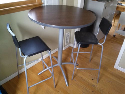 Iceberg 65664 CafeWorks 36&#034; Round Bistro Table plus Ikea Bar Chairs