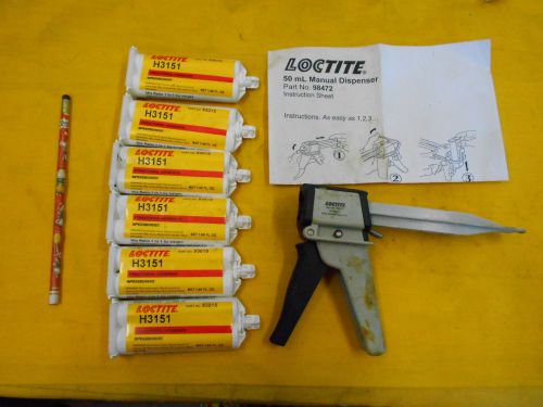 Loctite 98472 dual cartridge glue applicator &amp; 6 tubes h3151 structural adhesive for sale