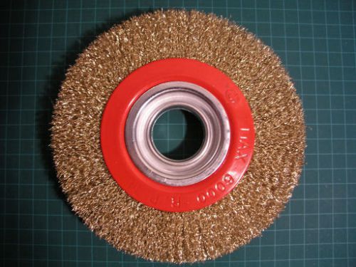 (L0T of 2) - 6&#034; Wire Wheel Brush 150mm Brass Coated Steel Fill bench grinder