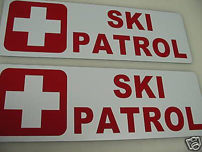 SKI PATROL Magnetic signs 4 car Truck 1 pair MTN MT XC Mountain Rescue