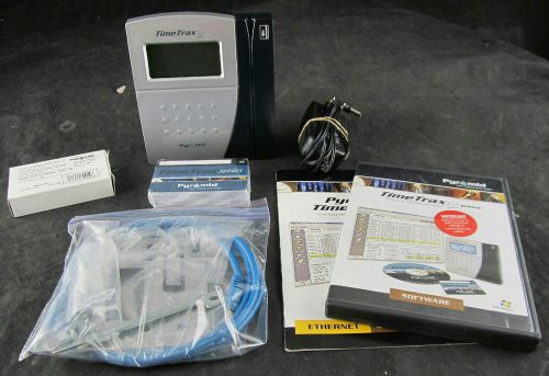 Pyramid TimeTrax EZ Time And Attendance System Powered On With Time Cards DVD