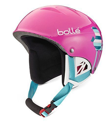 Bolle B-Kid Ski Helmet, Shiny Pink Birds, 53-57cm