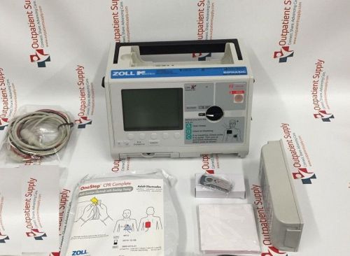 Zoll m series biphasic: 3 lead ecg analyze cpr battery operated - warranty for sale