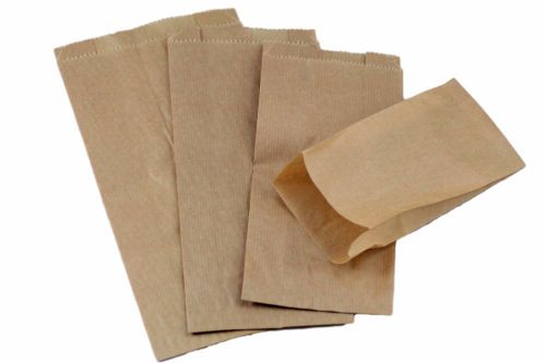 Lots of 100 Brown Kraft Merchandise Bags Gift Bags Store Bags Paper Bags