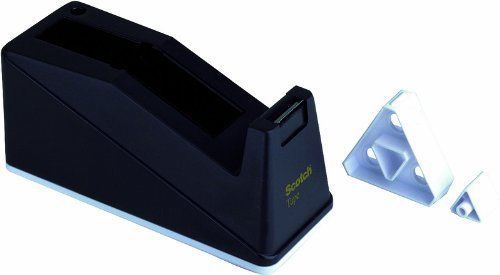 Scotch C10 Desk Tape Dispenser - Black - 25 mm to 75 mm Tape Core Up to 25 mm Wi