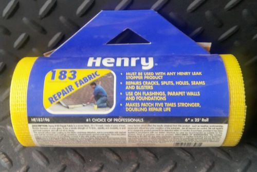 Henry 183 Roof Repair Reinforcing Fabric Glass 6 &#034; X 25 &#039; Yellow