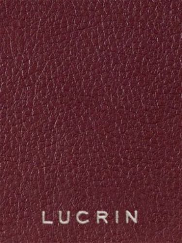 LUCRIN - Letters or Envelopes Holder, Granulated Cow Leather, Burgundy