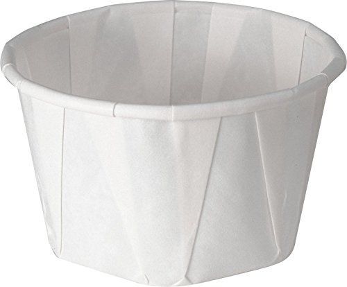 Sold individually solo 3.25 oz treated paper souffle portion cups for measuring, for sale
