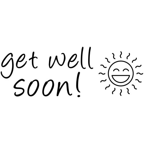 Get Well Soon with Happy Sun Craft Stamp - Get Well Cards - Greeting Card Stamps