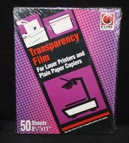 C-Line Transparency Film for Laser Printers &amp; Plain Paper Copier 50 Sheet Pack