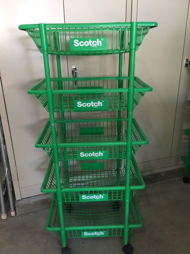 Scotch Retail Baskets Rack Floor Store Display Fixture Vintage