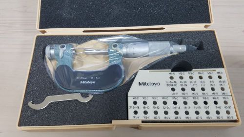 Mitutoyo Screw Thread Pitch Micrometer 126-125 (0-25mm)/0.01mm