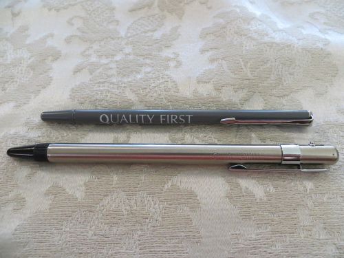 Lot of 2 Vintage Metal Pen Pointers 18&#034; and 24&#034; 1 Emphasis 1 Quality First