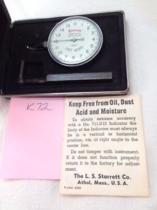 Vintage Starrett No. 711-D-10 Last Word Universal Dial Large Face Indicator (K72