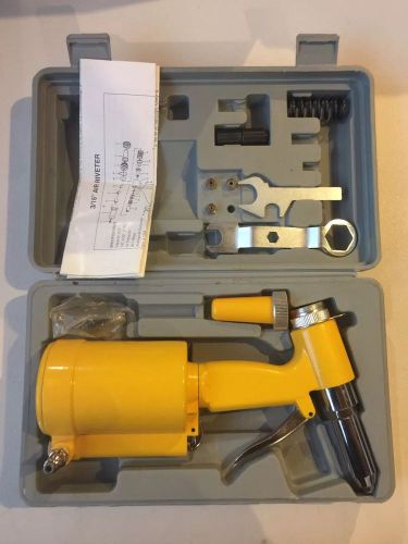 Pneumatic air hydraulic pop rivet gun power high speed riveting tool + case for sale
